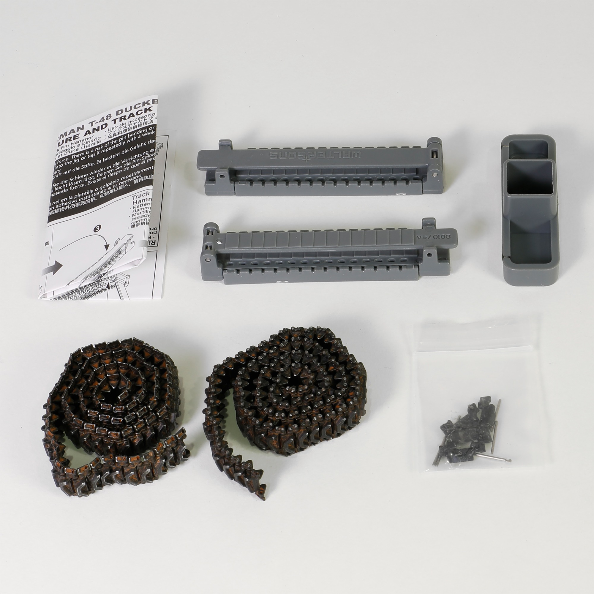 Sherman M4 tank HVSS Suspension type - Metal Upgrade track link set (Model T66) Zinc Alloy materials | with weathering effect