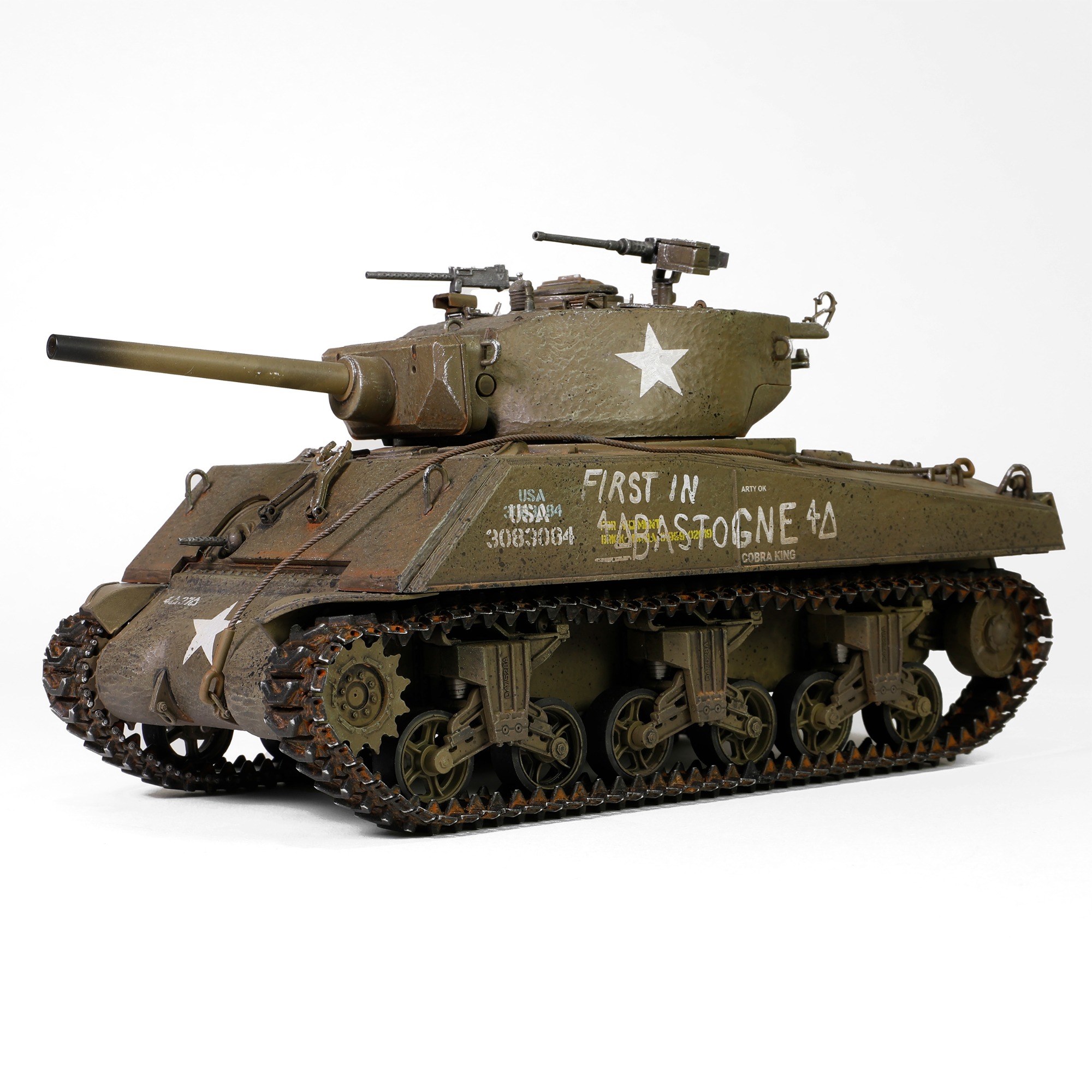 Sherman M4 tank HVSS Suspension type - Metal Upgrade track link set (Model T66) Zinc Alloy materials | with weathering effect