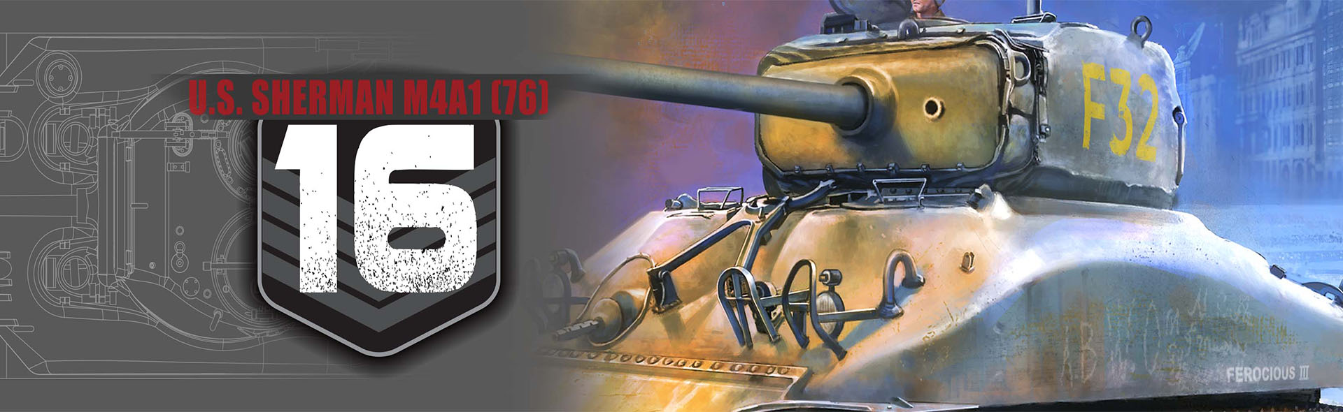 Sherman M4A1 (76) tank 33rd Armored Regiment 3rd Armored Division  Belgium  Spetember 1944