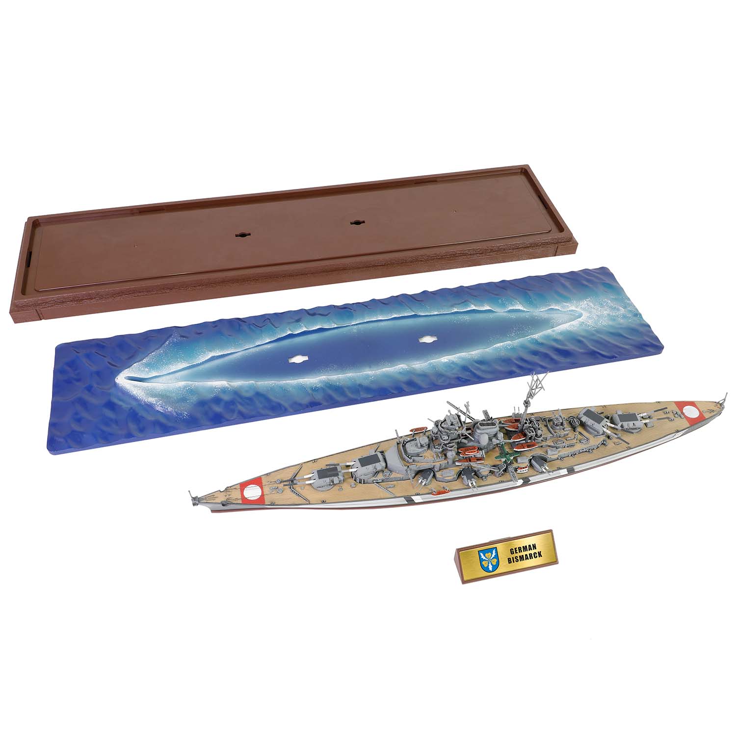 German Battleship, Bismarck, Waterline display version Battle of the Denmark Strait, May