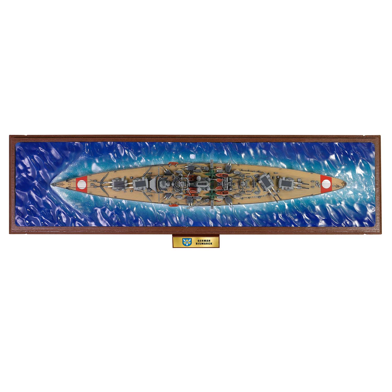 German Battleship, Bismarck, Waterline display version Battle of the Denmark Strait, May
