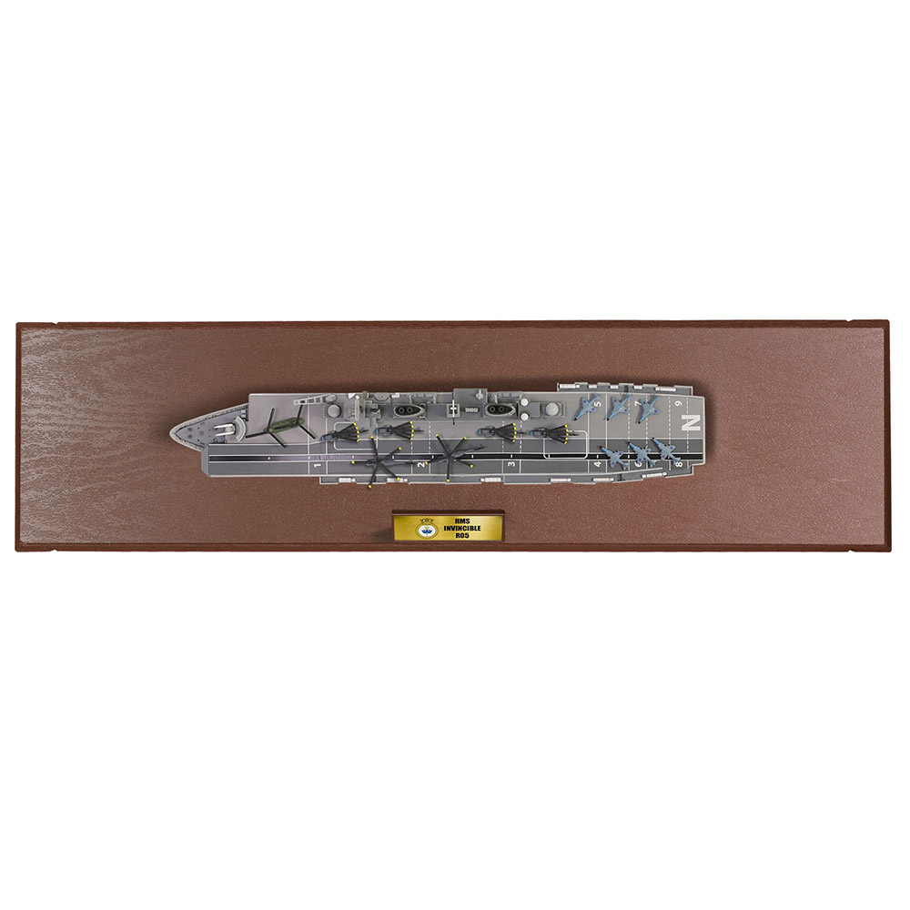 HMS Invincible (R05) light aircraft carrier Falkland islands 1982 Full hull
