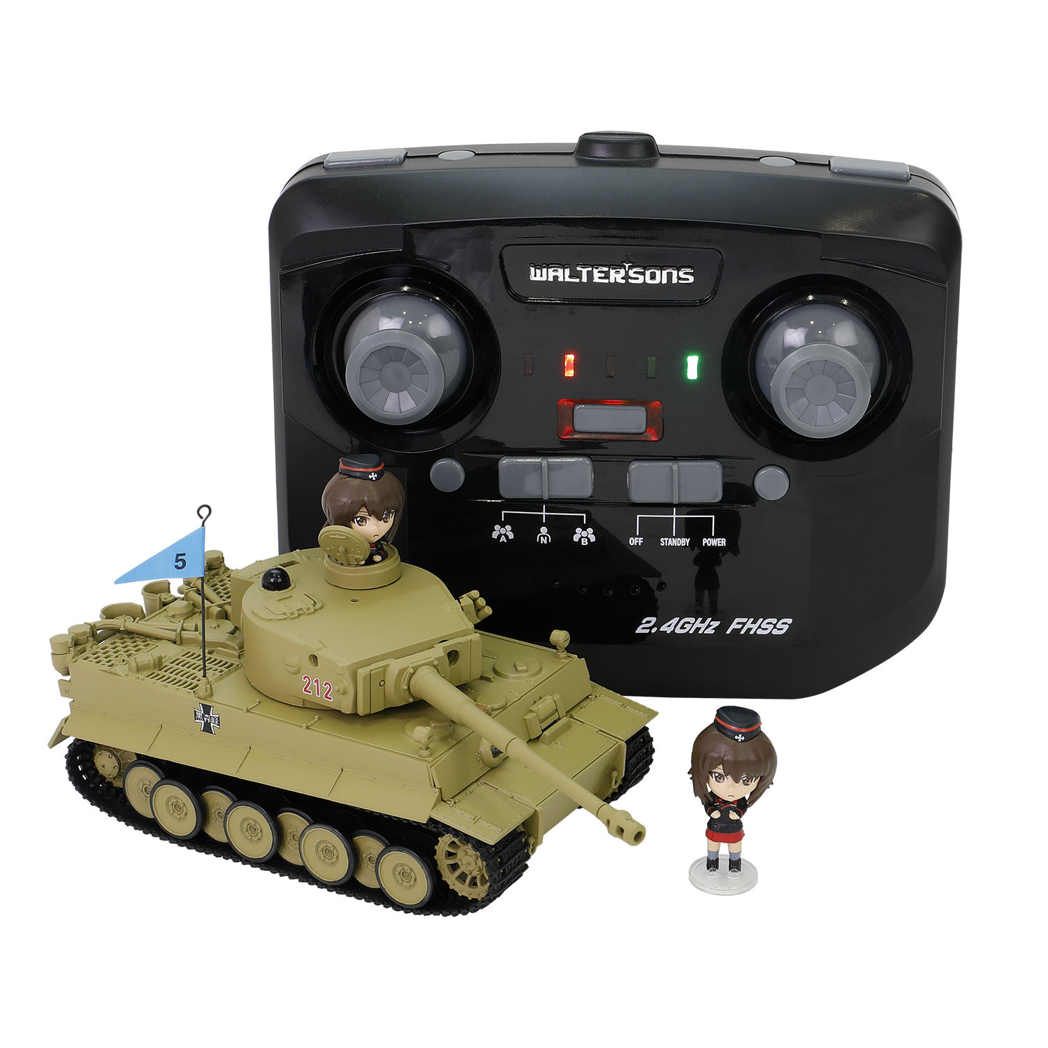 Tiger I (Early Production) Kuromorimine Girls Academy with Maho Nishizumi commander figure