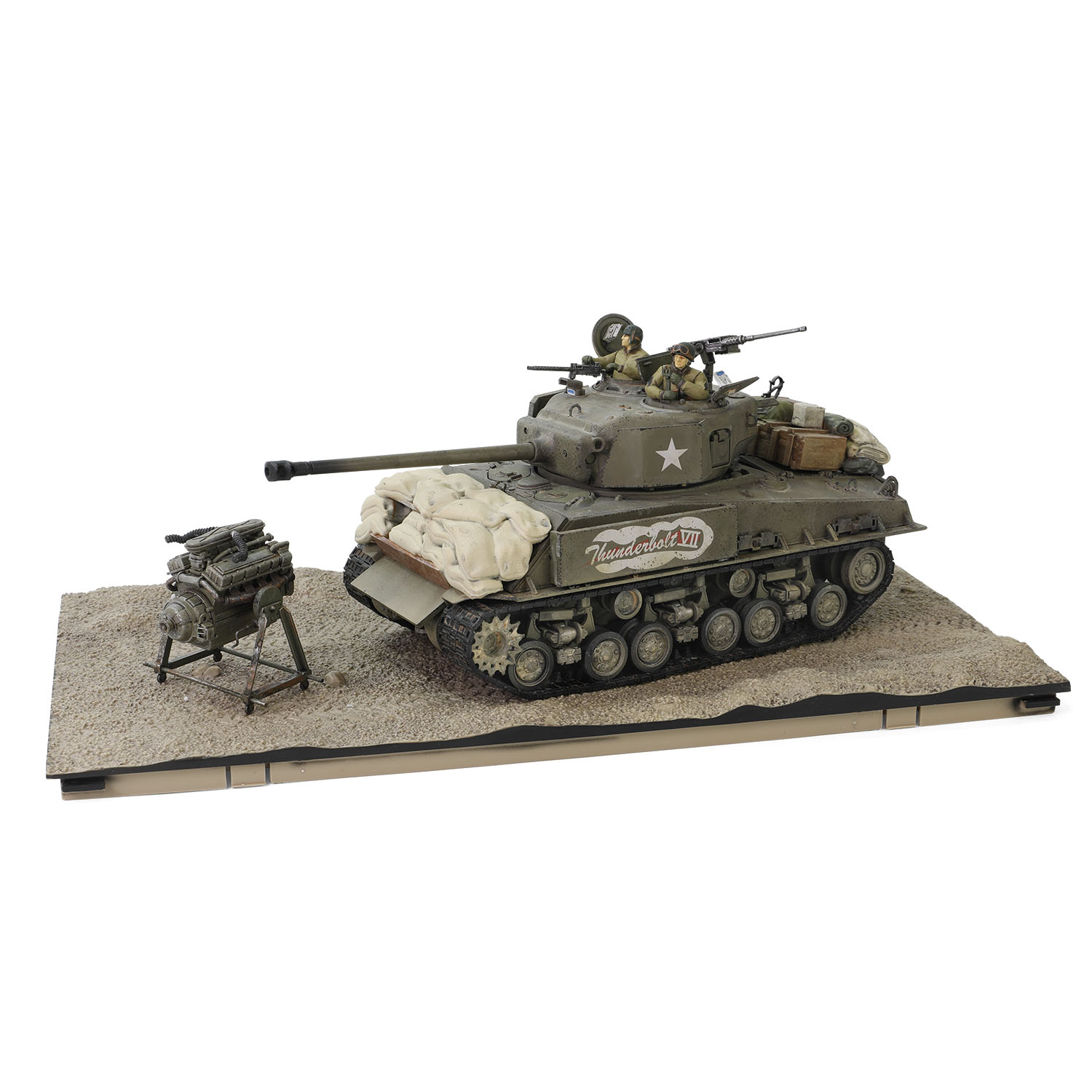 U.S. Sherman M4A3E8(76) Medium Tank “Thunderbolt VII,” 37th Tank Battalion, 4th Armored Division, Germany 1945